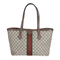 Gucci Beige GG Canvas Medium Ophidia Tote