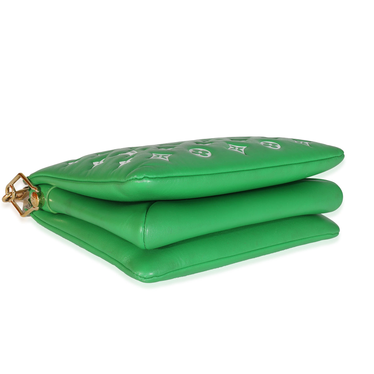 Louis Vuitton Coussin PM LV Motion Green in Puffy Lambskin with
