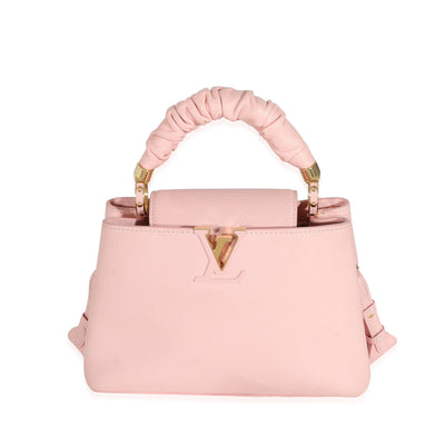 Louis Vuitton Bubble Gum Pink Taurillon Scrunchie Capucines BB