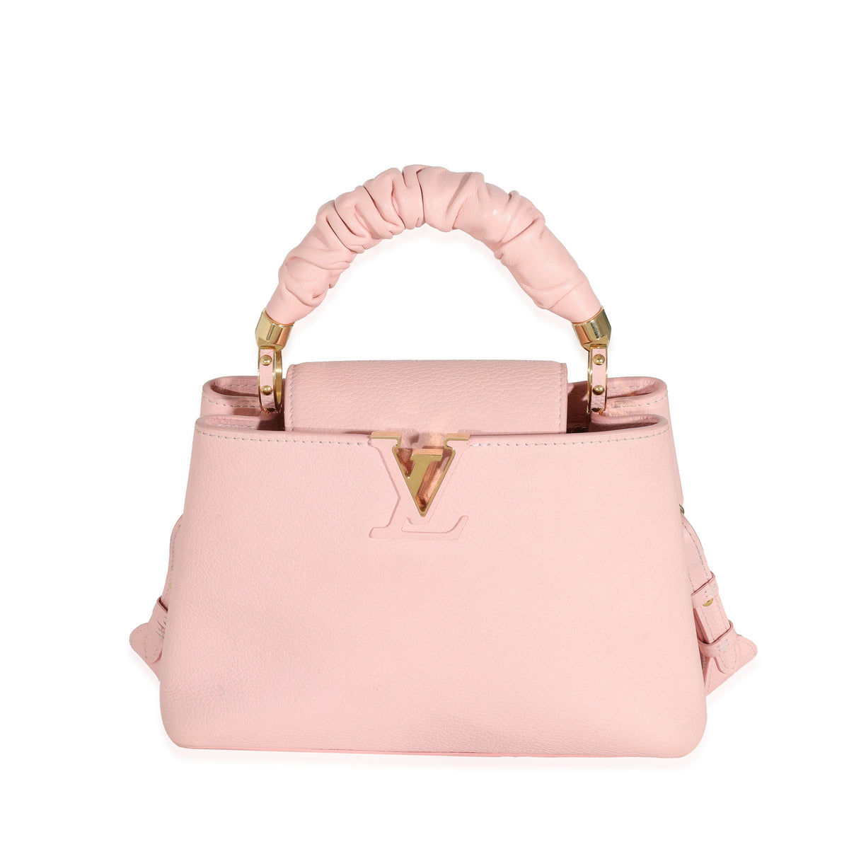 LOUIS VUITTON Capucines BB Taurillon Leather Shoulder Bag Baby Pink