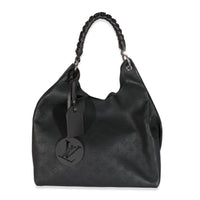 Louis Vuitton Black Mahina Carmel Hobo