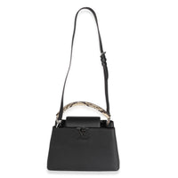 Louis Vuitton Black Taurillon Python Capucines PM