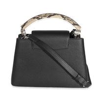 Louis Vuitton Black Taurillon Python Capucines PM