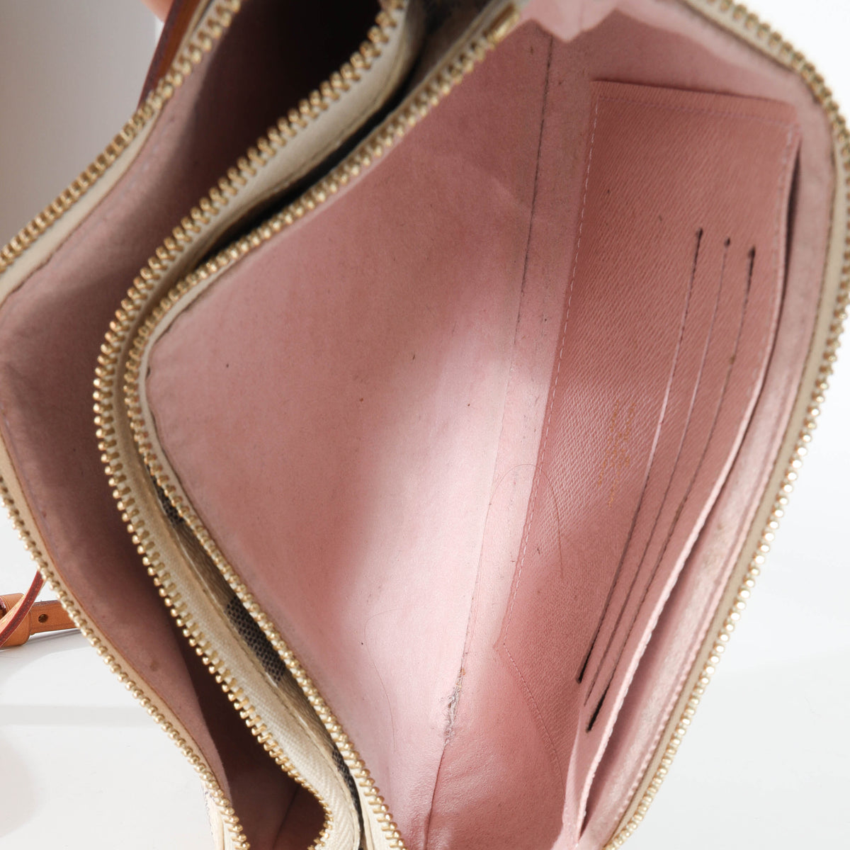 Louis Vuitton FRANCE Damier Azur Double Zip Pochette Pouch Cluch Bag Strap  $1350