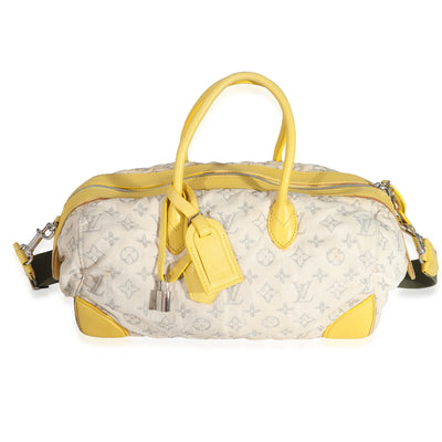 Louis Vuitton Jaune Monogram Denim Round Speedy Bag