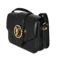 Louis Vuitton Black Smooth Calfskin LV Pont 9 MM