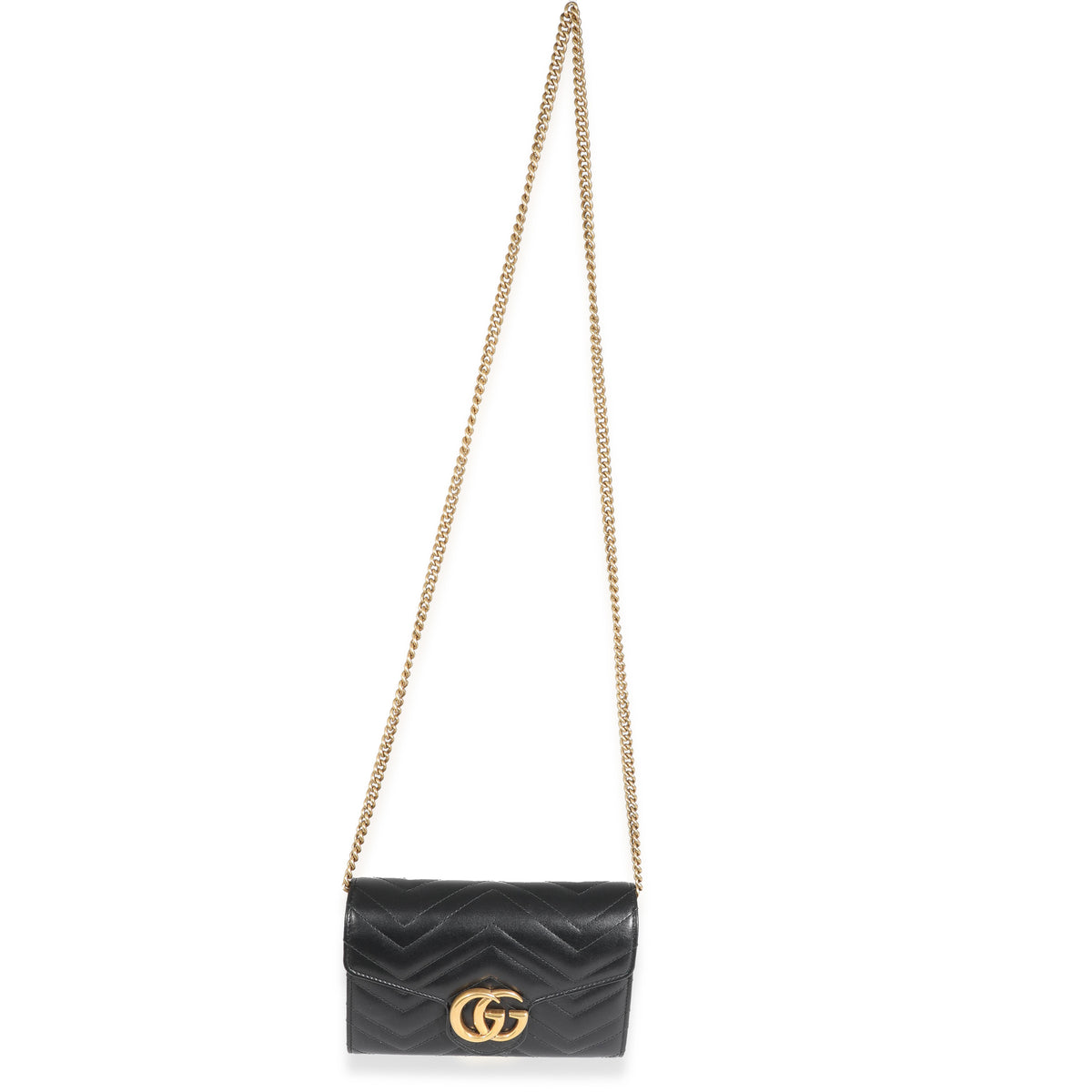 Gucci Black Leather GG Marmont Mini Bag