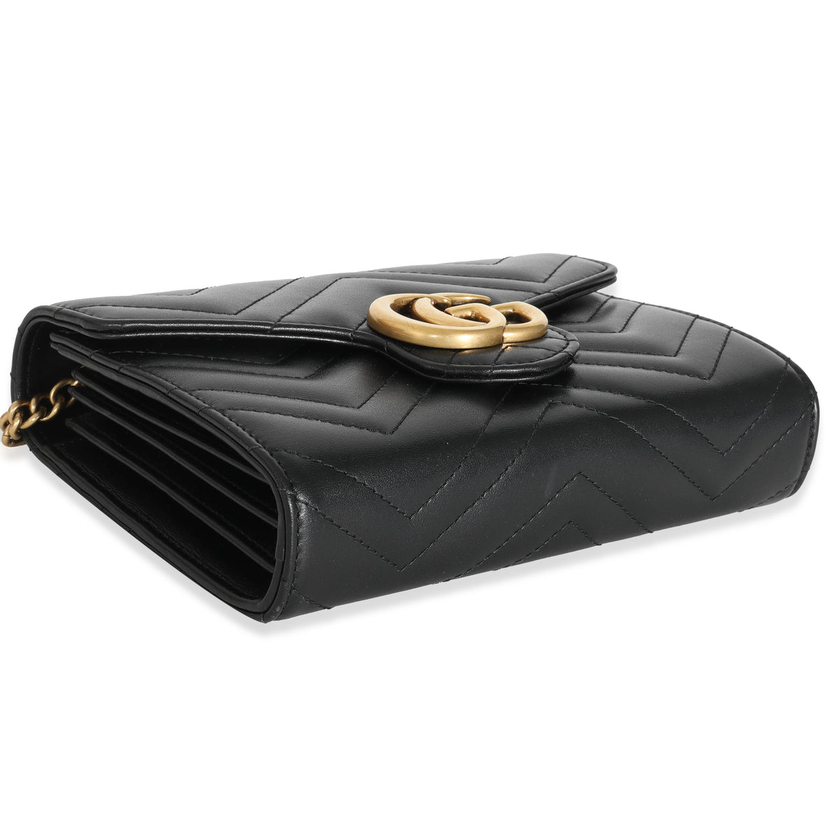 Gucci Black Leather GG Marmont Mini Bag