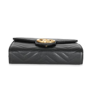 Gucci Black Leather GG Marmont Mini Bag