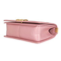 Chanel Metallic Pink Calfskin Medium Boy Bag