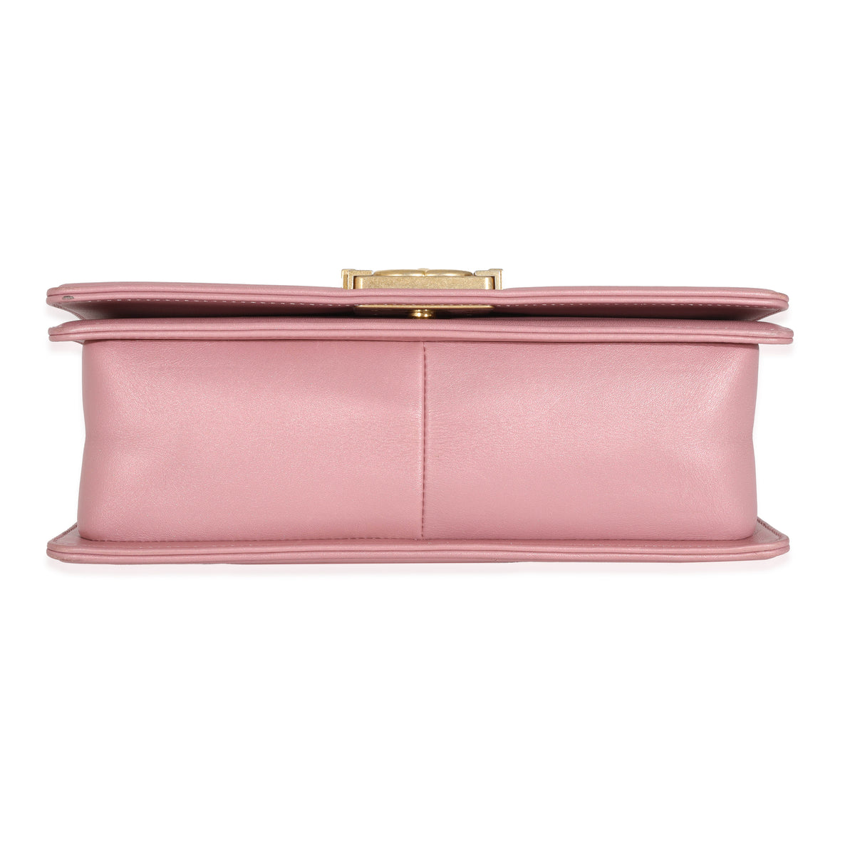 Chanel Metallic Pink Calfskin Medium Boy Bag