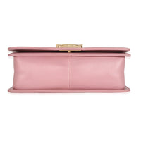 Chanel Metallic Pink Calfskin Medium Boy Bag