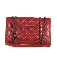 Chanel Burgundy Quilted Lambskin Citizen Zip Flap Bag