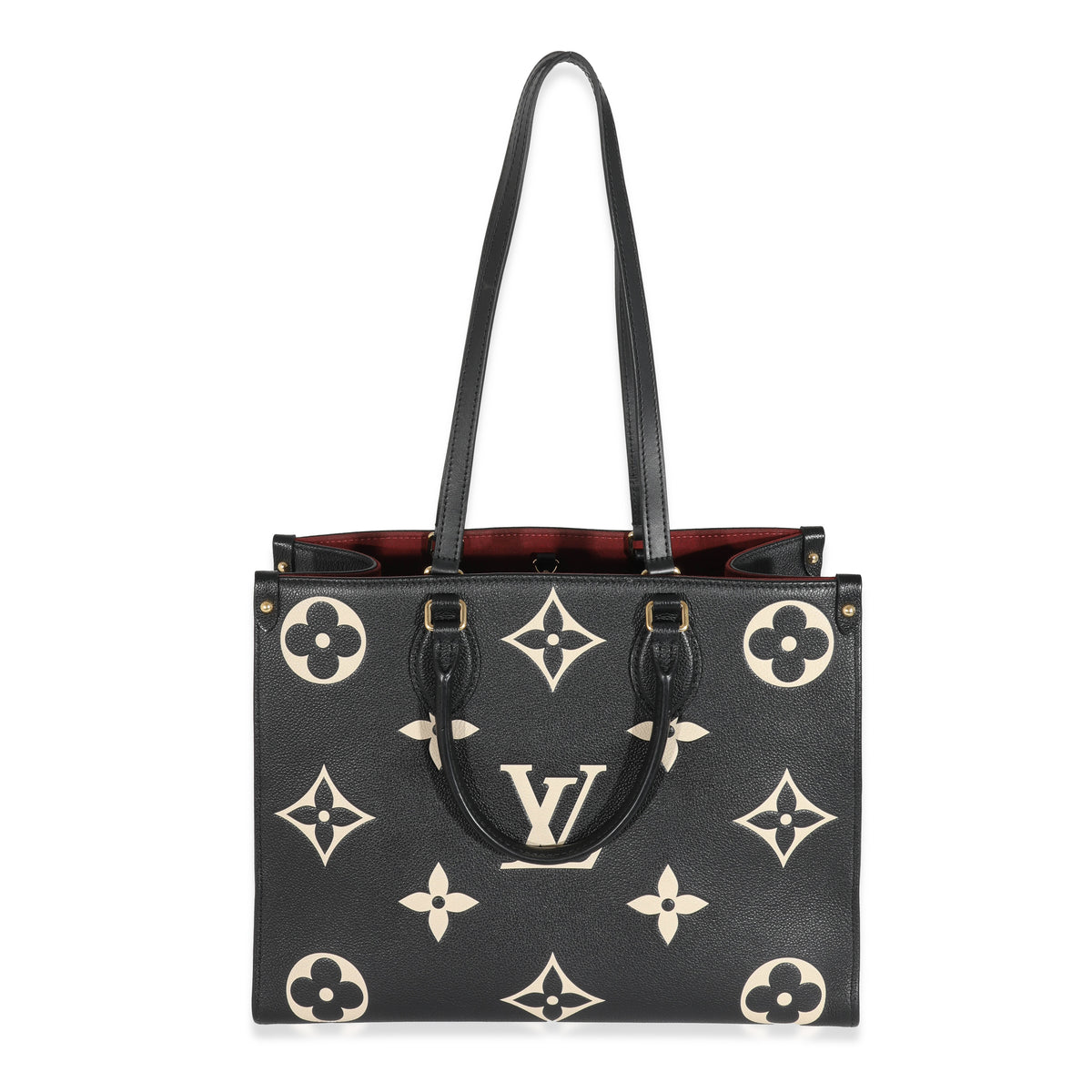 Louis Vuitton Black Beige Monogram Giant Empreinte OnTheGo MM, myGemma, SG