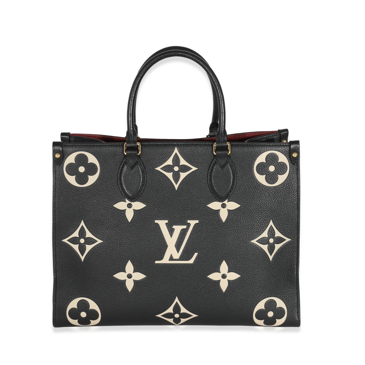 Louis Vuitton Black Beige Monogram Giant Empreinte OnTheGo MM