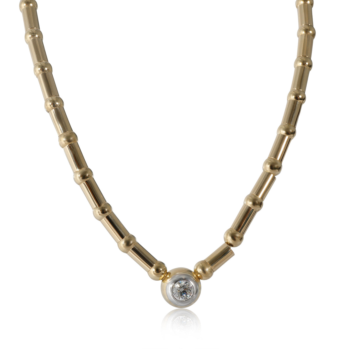 Chopard  Vintage Les Chaines Diamond Necklace in 18K Yellow Gold H SI1 0.53 Ctw
