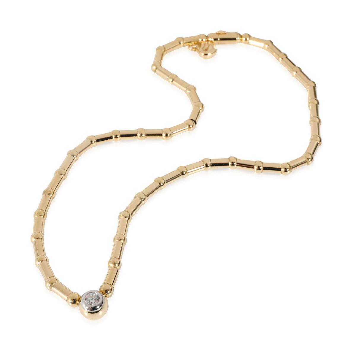 Chopard  Vintage Les Chaines Diamond Necklace in 18K Yellow Gold H SI1 0.53 Ctw