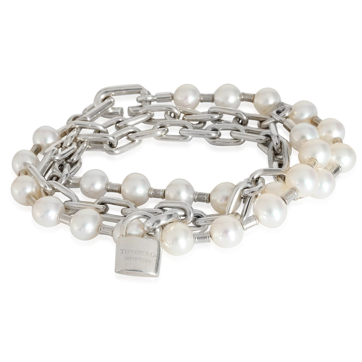 Tiffany & Co. HardWear Lock Fresh Water Pearl Bracelet in  Sterling Silver