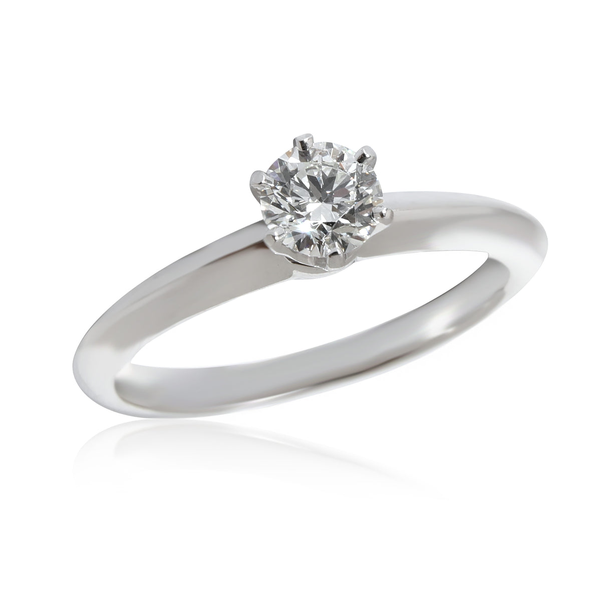 Tiffany & Co. Solitaire Engagement Ring in  Platinum H VS2 0.41 CTW