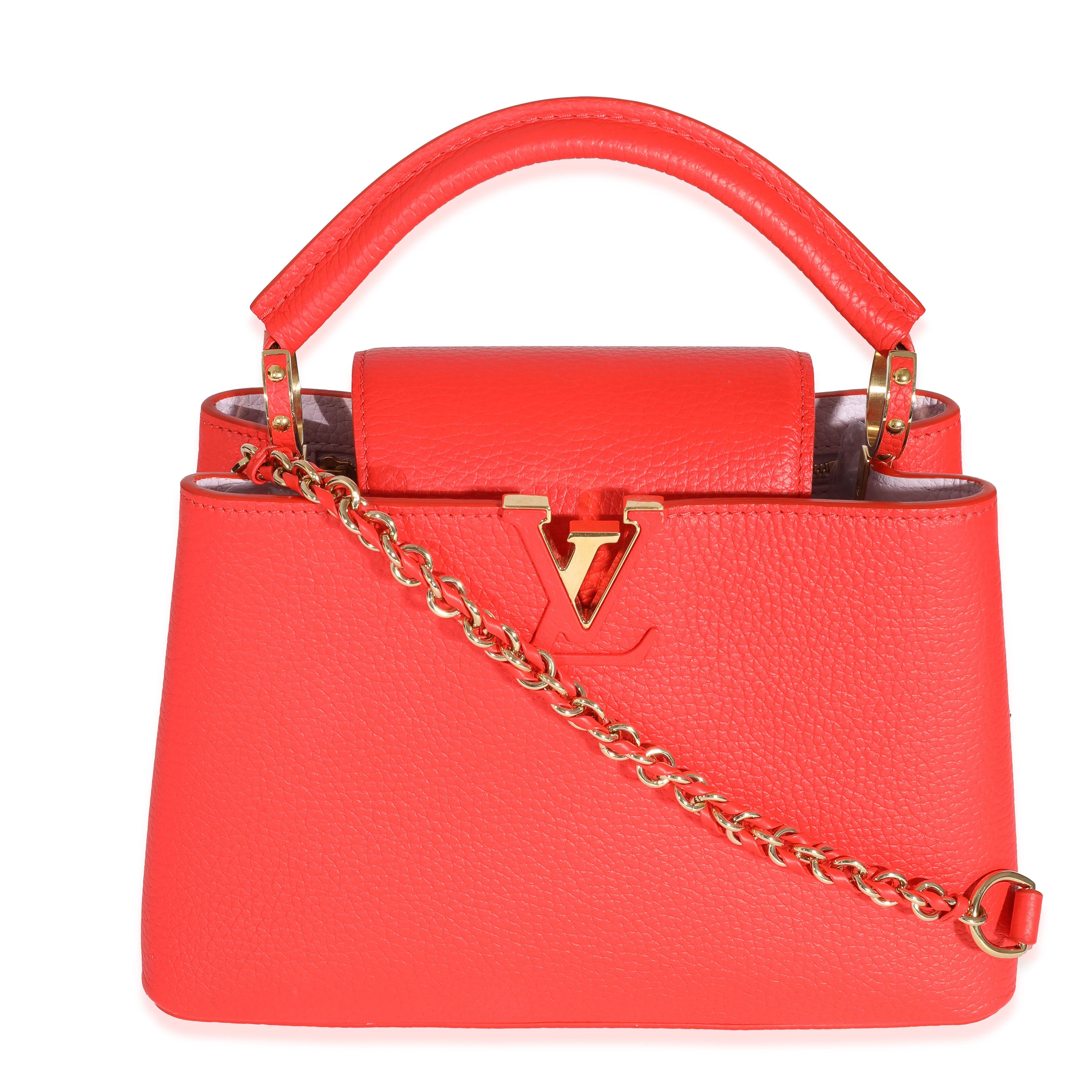 Louis Vuitton Capucines Handbag Beaded Leather Mini