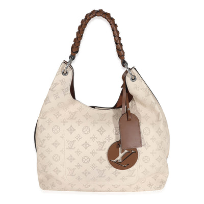 Louis Vuitton Cream Mahina Carmel Hobo