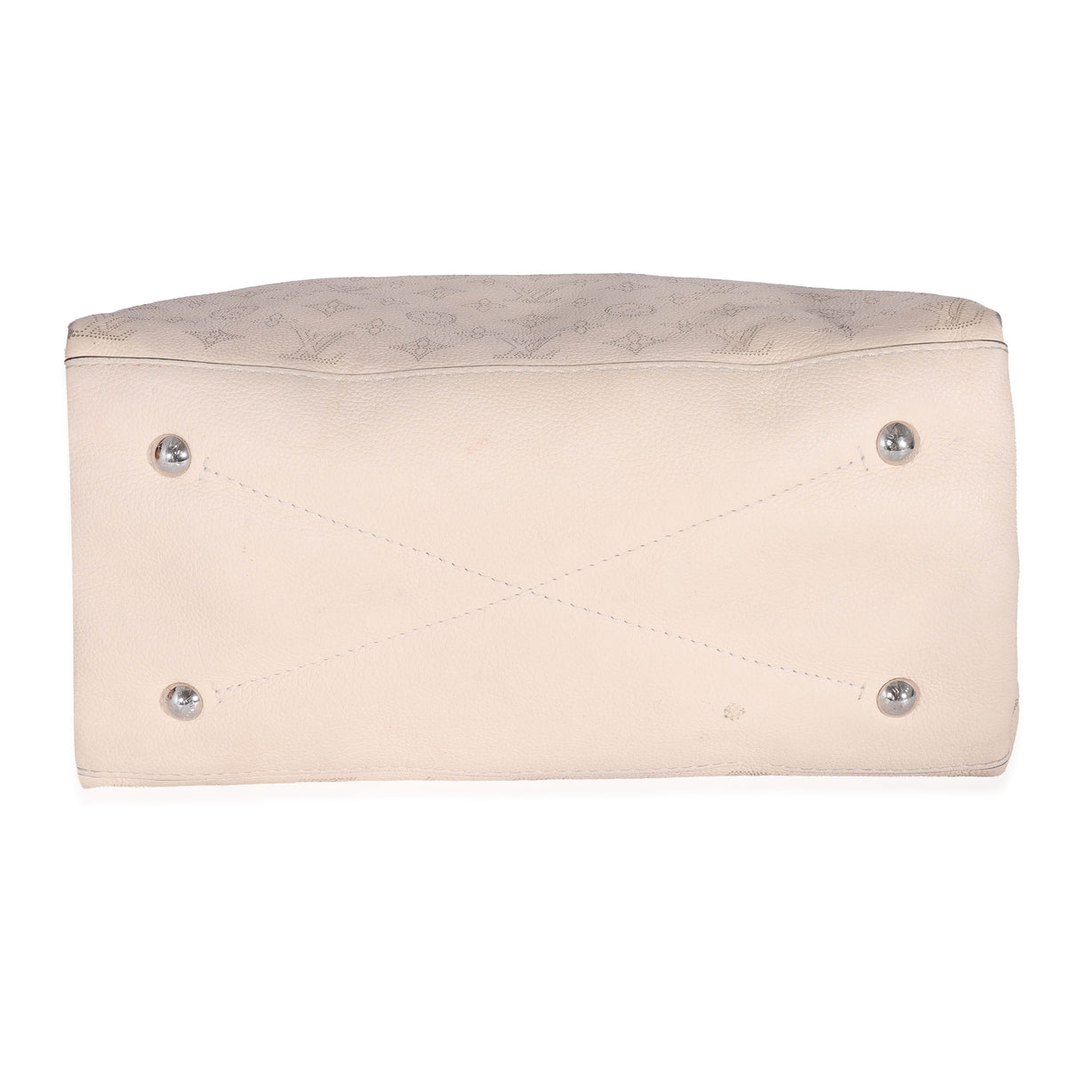 Louis Vuitton Carmel Mahina Hobo Bag Cream in Calfskin Leather