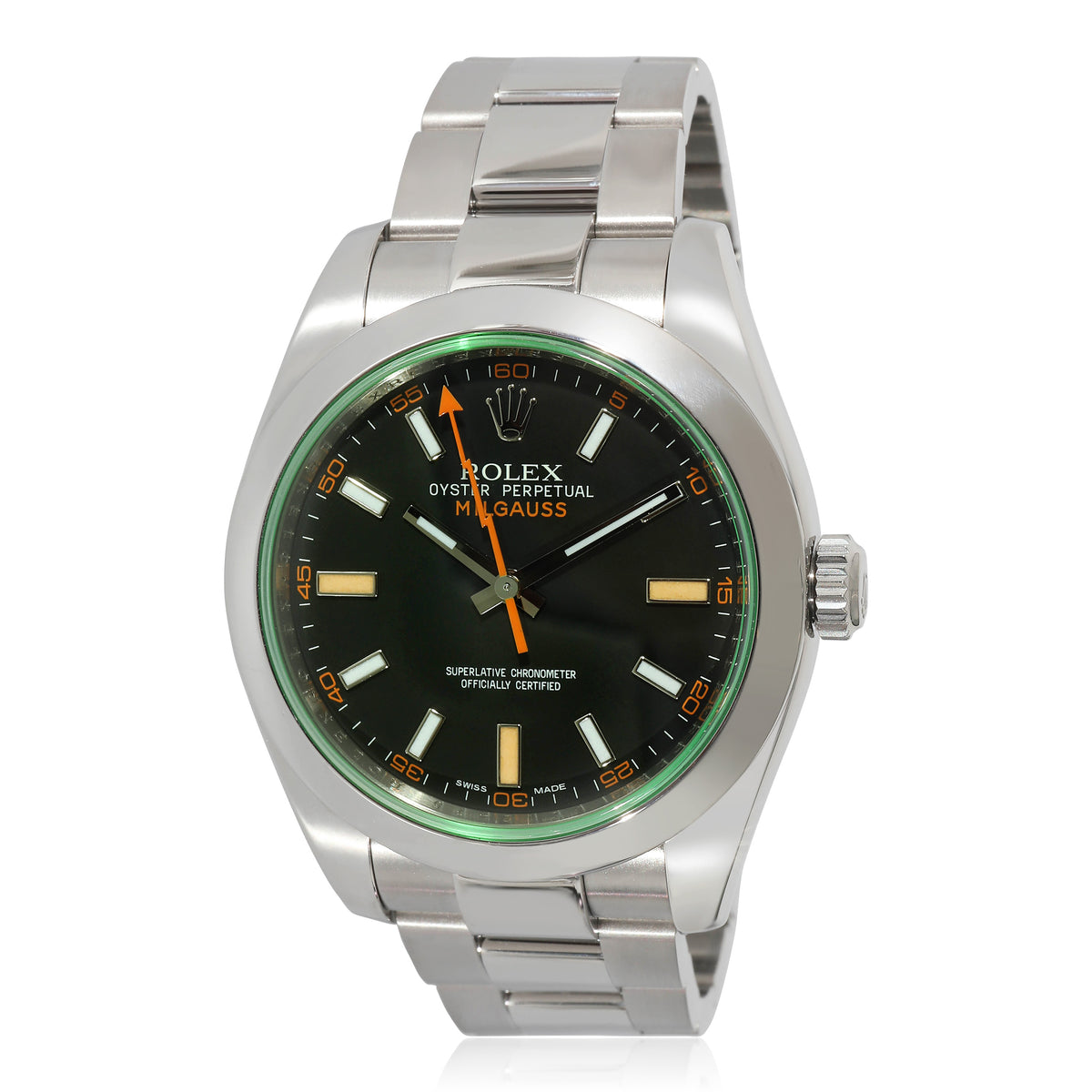 Rolex Milgauss 116400GV Men's Watch in  Stainless Steel