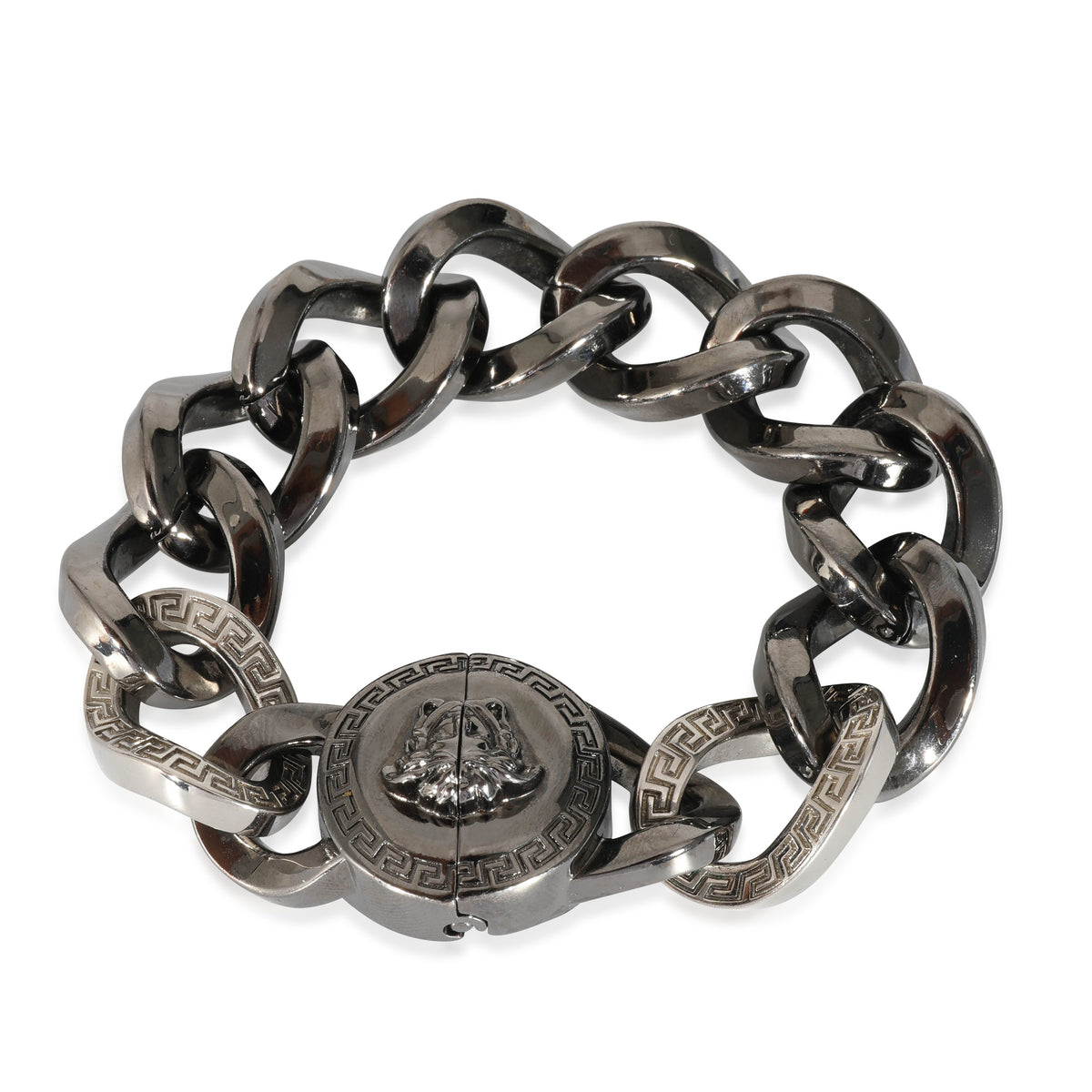 Versace Medusa Palladium Plated Chain Bracelet