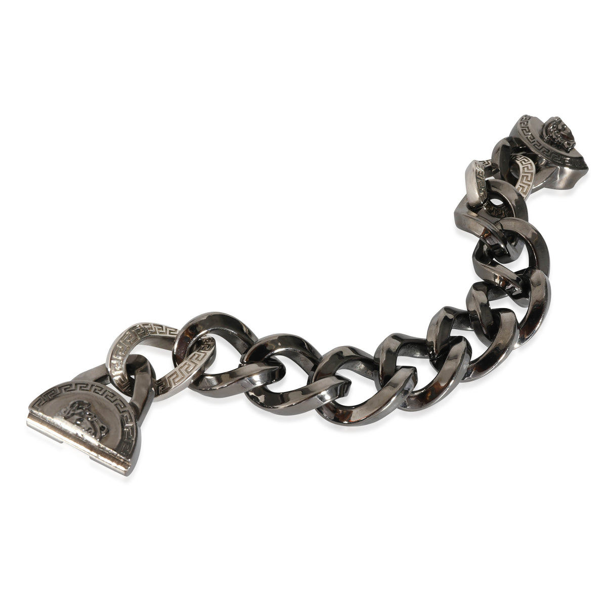 Versace Medusa Palladium Plated Chain Bracelet