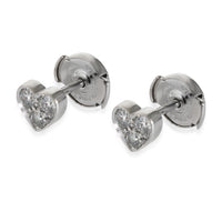 Tiffany & Co. Diamond Heart Stud Earrings in  Platinum 0.33 CTW