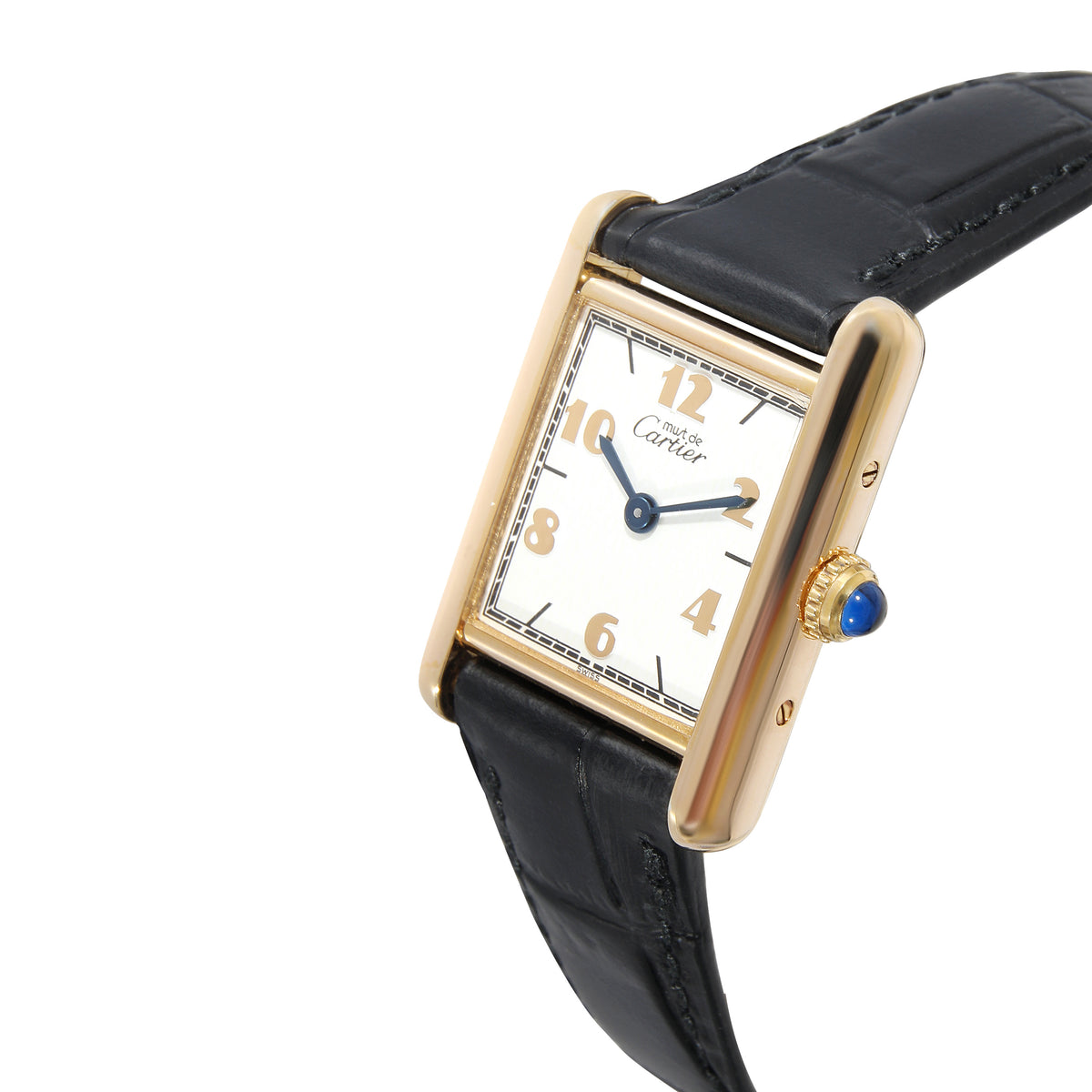 Cartier Must de Cartier Tank 160680 Womens Watch in  Vermeil