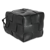 Bottega Veneta Black Lambskin Intrecciato Small Cassette Bucket Bag