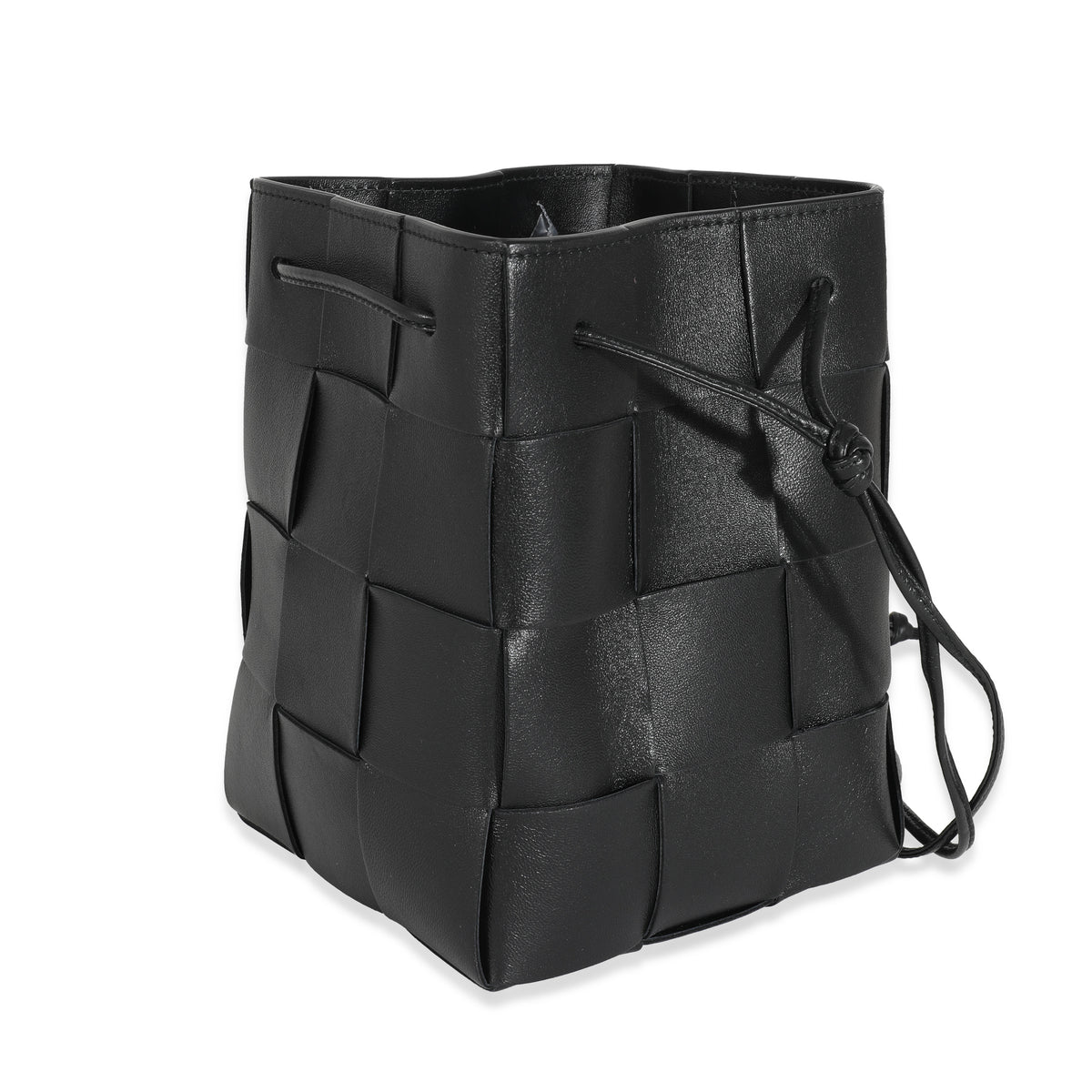 Bottega Veneta Small Intrecciato Bucket Bag - Black - Woman - Lambskin