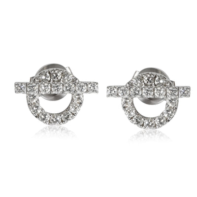 Hermès Finesse Diamond Stud Earrings in 18k White Gold 0.92 Ctw