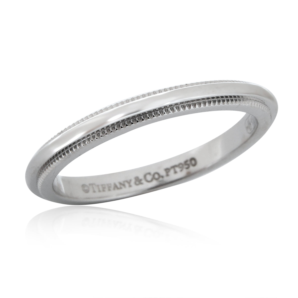 Tiffany & Co. Milgrain 2mm Band in  Platinum