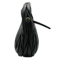 Miu Miu Black Matelassé Nappa Mini Wander Hobo Bag