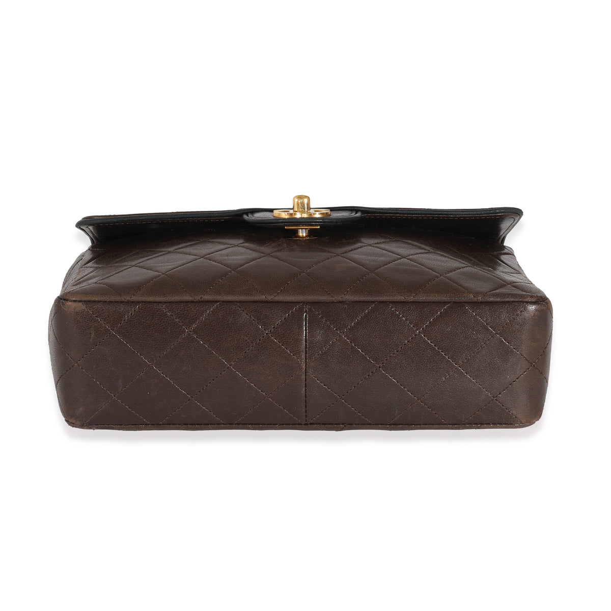 Chanel Vintage Brown Lambskin 24k CC Flap Bag