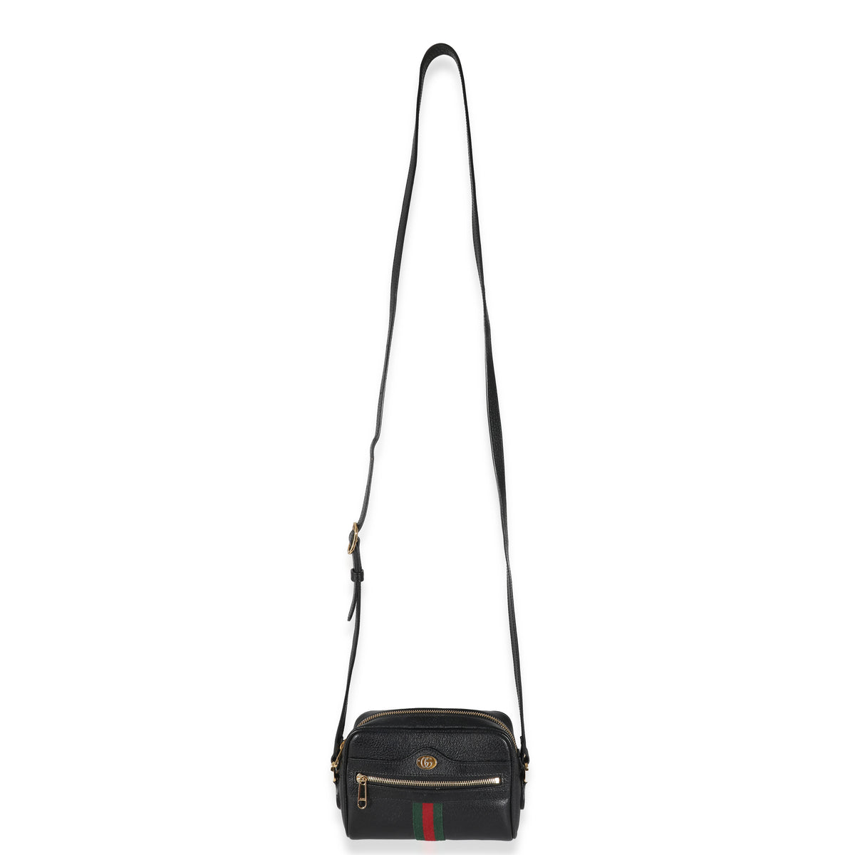 Gucci Black Leather Mini Web Ophidia Bag