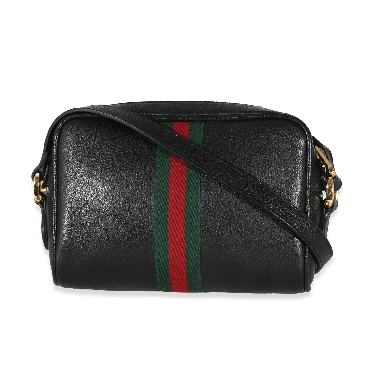 Gucci Black Leather Mini Web Ophidia Bag