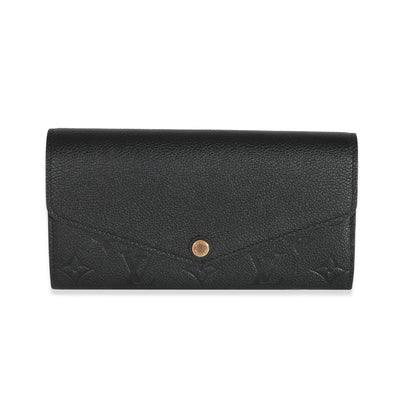 Louis Vuitton Black Empreinte Sarah Wallet