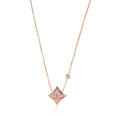 Louis Vuitton Color Blossom BB Mother Of Pearl Diamond Star Pendant in 18K RG