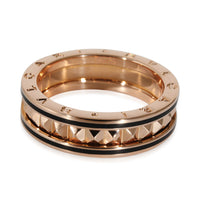 BVLGARI B.zero1 Rock Ring with Black Ceramic in 18k Rose Gold