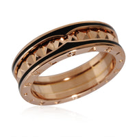 BVLGARI B.zero1 Rock Ring with Black Ceramic in 18k Rose Gold