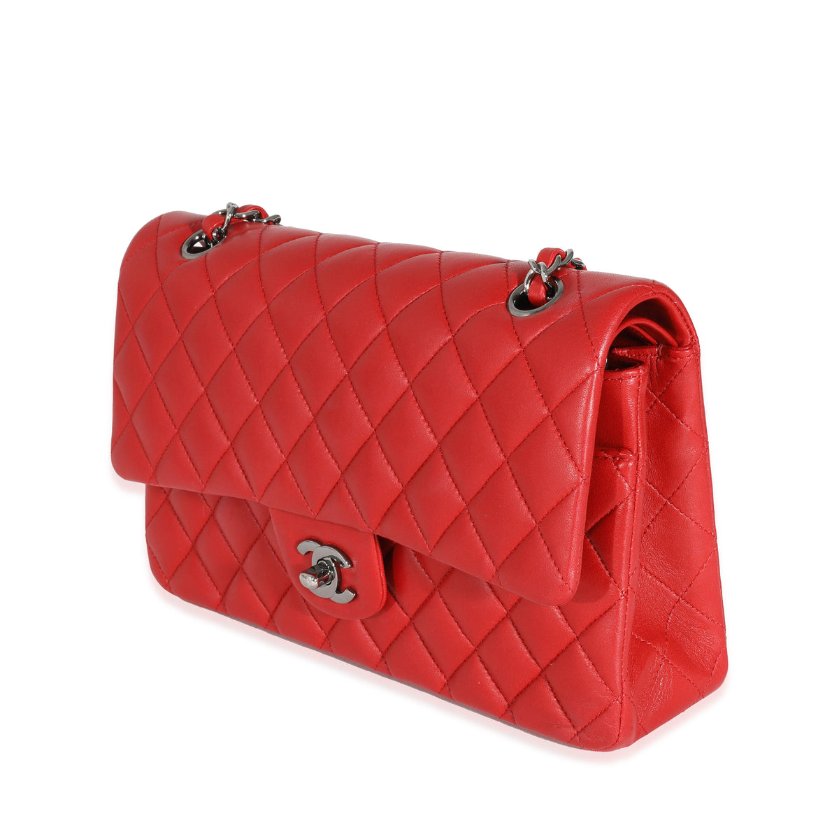 Mini flap bag, Lambskin, red — Fashion