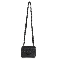 Chanel Vintage Black Lambskin Resin Mini Flap Bag