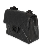 Chanel Vintage Black Lambskin Resin Mini Flap Bag