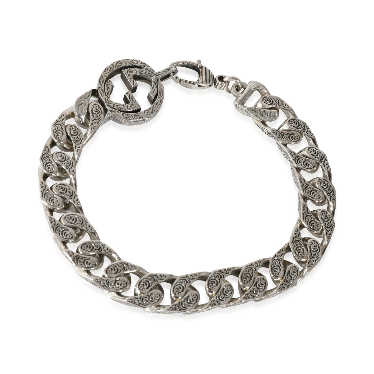 Gucci Interlocking G Curb Bracelet in  Sterling Silver