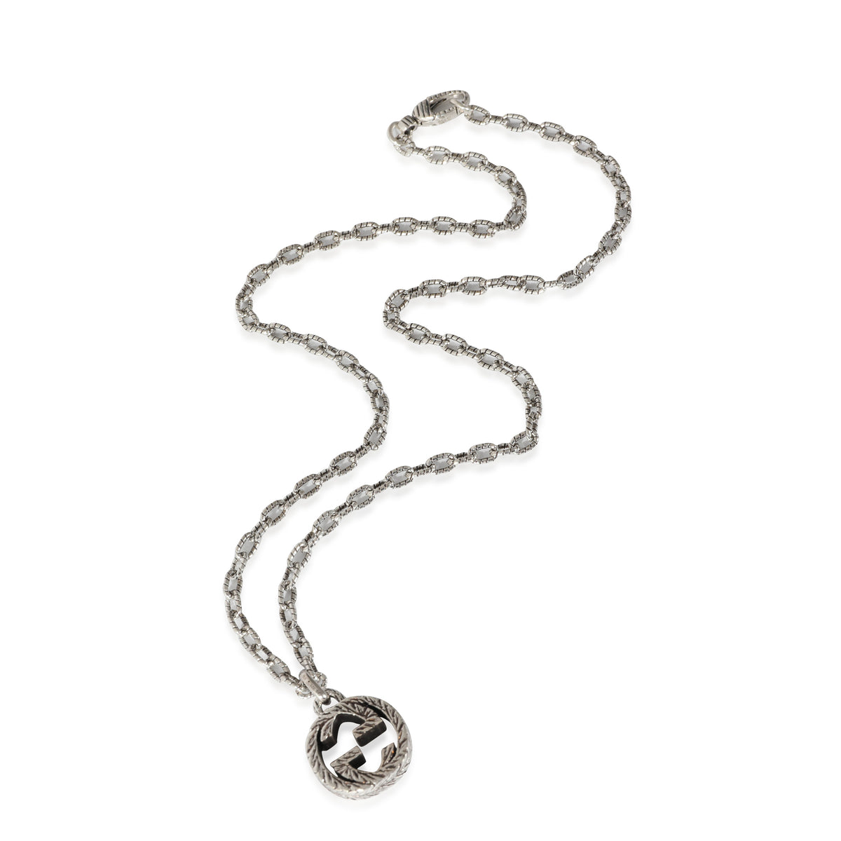 Gucci Interlocking G Necklace in Sterling Silver | myGemma | JP