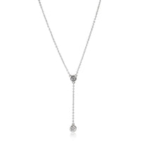 Tiffany & Co. Elsa Peretti Diamond Necklace in  Sterling Silver 0.12 CTW