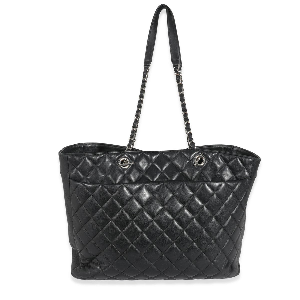 Classic Double Flap Chain Bag Black Leather Medium in 2023